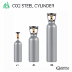 Tanque de co2 acero al manganeso 2L, 4L Y 8L - Week Aqua